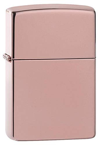 Zippo Sturmfeuerzeug - High Polish Rose Gold, Base Model - Nachfüllbar - Wiederverwendbar - Windfestes Design - Geschenkbox - Made in USA