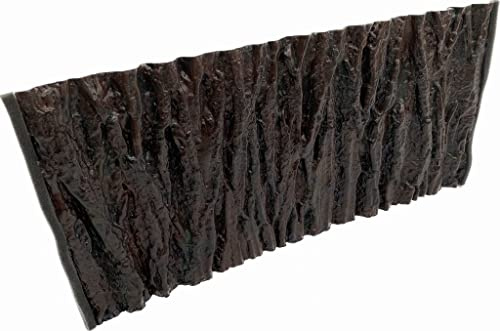 PLASTIKO - Aquarium Hintergrund 3D I Rückwänd 100x50 cm I Leicht zu Montieren und Reinigen I Keine Verklebung Erforderlich I Sicher für Tiere I Braun mit Baumrindenmuster