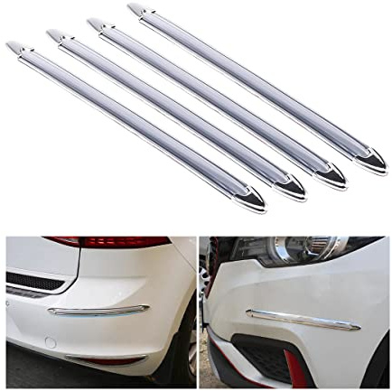 JNNJ 4Pcs Anticolisión Tira De Caucho Esquina Delantera Trasera Parachoques Protección, Antibarro Tira para Carrocería, Protector Universal para Parachoques De Coche, Protector Carrocería De Coche
