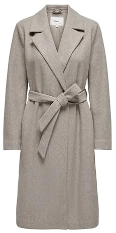 ONLY Onlalvilda Life Wrap Coat OTW Abrigo para mujer, beige, XS