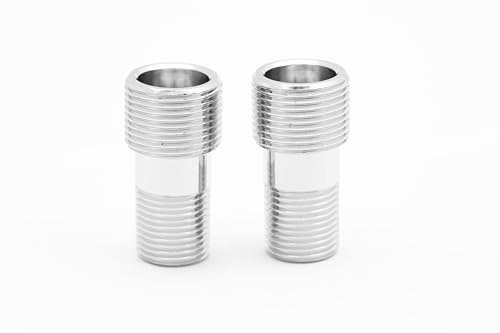 BLUMKRAFT Flach-lang, verchromtes Messing, M1/2'' - M3/4'' Adapter für Dusch-/Badewannenplatte