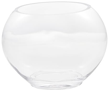 minkissy Aquarium Aquarien aus rundes Fischglas hydroponischer Pflanzer Mini-Terrarium dekorativer Sukkulenten-Blumentopf aus Fischglas runden Container Bonbonschale Vase