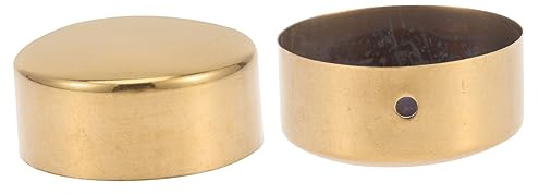jojofuny Handrail End Caps Plug for Stair Railings, Metal Round Tube Fittings, Titanium Finish Handrail Accessories, 2pcs Set for 50mm Diameter Tubing