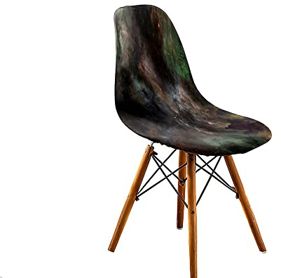 Hiseng Planet Stuhlhussen, Schalenstuhl Bezug, Stretch Stuhlbezug für Skandinavische Stühle, Waschbar Hussen für Stühle, Stuhlbezüge für Hotel, Restaurant, Hochzeit, Partys Deko (8 Stücke,Planet 8)