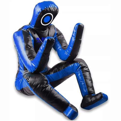 Self-Defense Training Vinyl Dummy 180cm Blau MMA BJJ Wrestling Grappling
