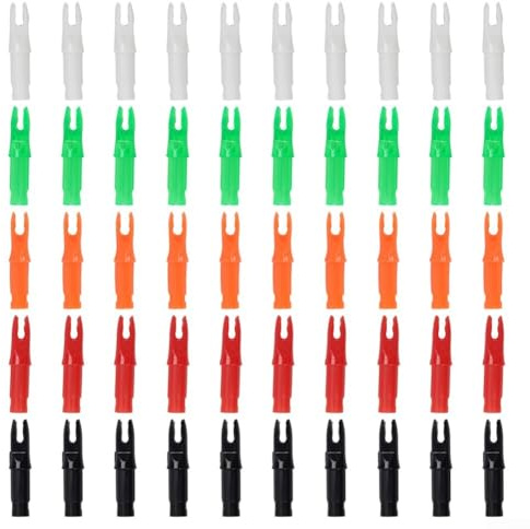 Arrow Nock - Confezione da 50 inserti leggeri progettati specificamente per l'uso con frecce in carbonio e alluminio