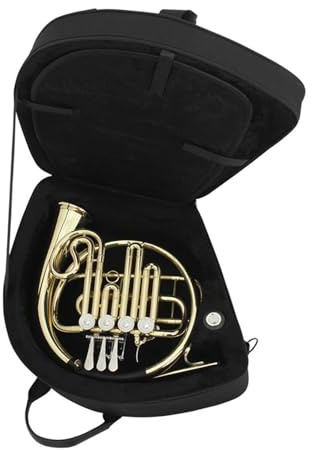 Waldhorn 4 Tasten Vergoldetes Waldhorn F Taste Bb Taste Zweireihiges Messing Musikinstrument