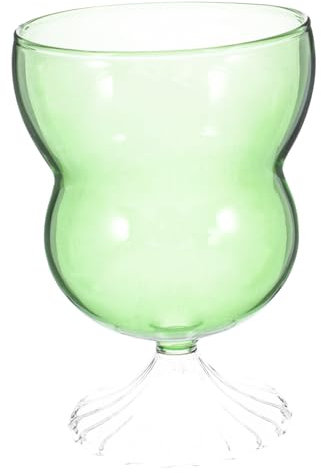 GLEAVI Copa De Vino De Calabaza Vasos De Agua Coplas Transparentes Copas De Cristal Verde Vasos De Cerveza Copas Cristalería Para Bares Copas De Vino Green Vidrio Reutilizable