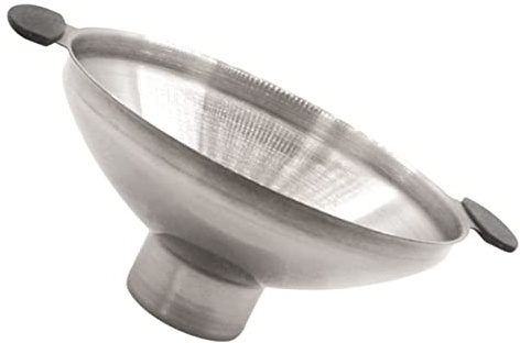 HOLIDYOYO Embudo de Acero Inoxidable Resistente y Duradero con Dos Asas Embudo de Boca Ancha para Cocina y Enlatado para Sal y Frijoles