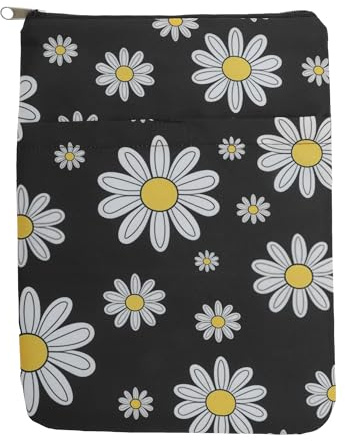 CAPASTEC Bokfodral med dragkedja 1 st för böcker tvättbart tyg | Polyester, tvättbar, hållbar, med sidoficka, total storlek 28 x 21 x 0,5 cm, kompatibel med olika bokstorlekar
