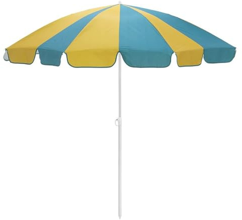 YCBTPS 2m Parasol De Plage Pliable, Pare-Soleil Résistant Au Vent, Rond Parasol pour Jardin D'extérieur, Ombrelle De Balcon Protection UV