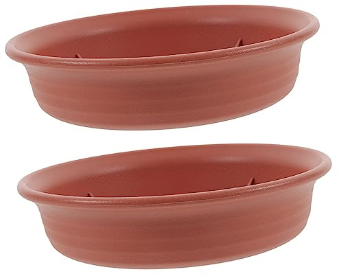 TOYANDONA 2 pièces Soucoupes Résine pour Plantes Lot de Récipients Ronds pour Drainage des Pots de Fleurs Protection des Surfaces Dimensions de Diamètre