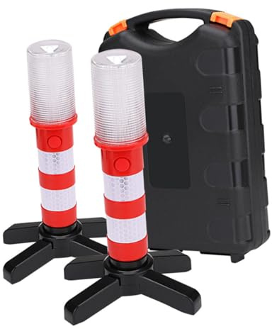 POPETPOP Lampe de Travail Urgence LED Multifonction avec Support Amovible Lumière Stroboscopique de Sécurité Rouge pour Réparation Automobile et Activités Extérieures