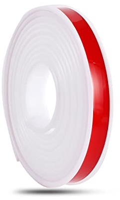 Moldura de Pared Con Borde En U Moldura de Tpe Autoadhesiva Flexible de 5 M para Gabinetes Madera Contrachapada Mesas Y Protectores de Bordes (Blanco 20 mm)