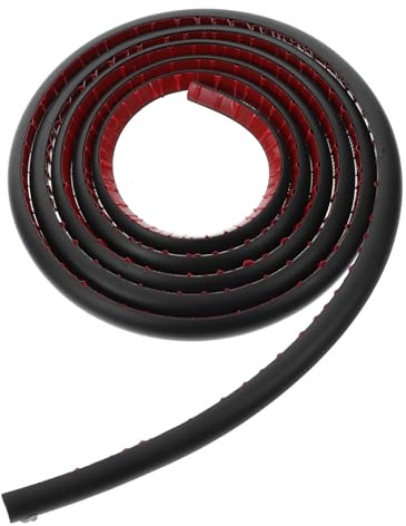 Operitacx Moulure Auto-adhésive Quart de Rond en Pvc Flexible pour Sols et Escaliers, Bordure Noire Solide, Protection D’angle Polyvalente, 3 Mètres, Installation Rapide pour Rénovation