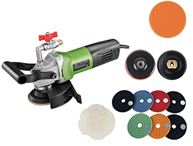 Stone Seam Setter, 800W Hand-Held Water Injection Polisher Machine Electric Wet Stone Polisher Grinder Cement Floor Marble Polishing Machine(Set 4)