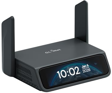 GL.iNet Comet 5G RedCap GL-RM10RC Remote KVM 4K HDMI Touchscreen Wi-Fi 6 | 5G RedCap multi-WAN failover remote KVM, 3.69-inch on-device touchscreen, 64GB eMMC OS storage, H.264 low-latency 4K encoding