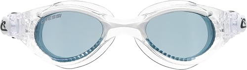 Cressi seit 1946 - Flash Compact Goggles - Kompakte Schwimmbrille mit Separaten Gläsern, fürs Schwimmen Pool Triathlon Anti Beschlag_Kratzer_UV - Transparent/Weiß_Getönte Gläser_Einheitsgröße
