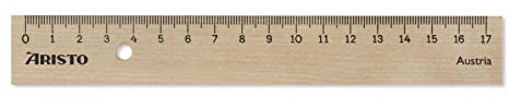 Aristo College Holzlineal AR23317, 17 cm Länge, aus Birkenholz