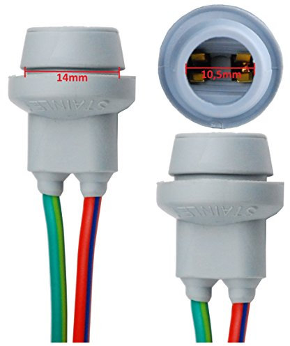 L&P B578 2x T10 W5W Gummi Fassung Lampen Gummifassung Lampenfassung Glassockel für W2,1X9,5D Glühlampen Glühbirnen Lampen