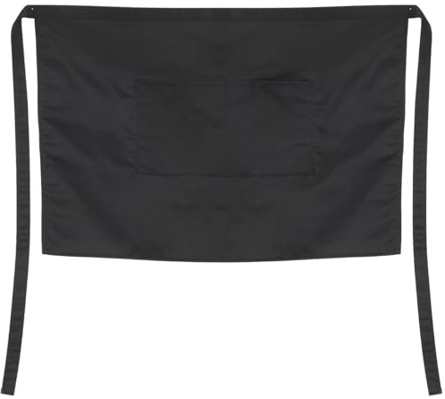 OUNONA Kellnerschürze Kurz Unisex Taillenschürze Mit Doppeltaschen Küchenschürze Für Kochen Café Restaurant Bar Und Werkstatt Schwarz