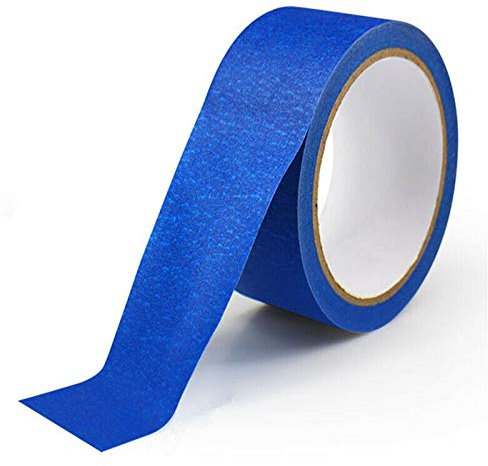SENRISE Ruban de masquage adhésif pour peinture et loisirs créatifs – Longue durée (1 rouleau, bleu – 10 mm x 30 m)