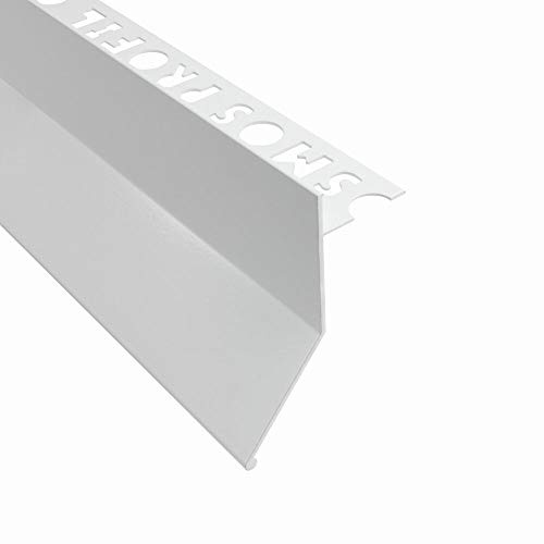 Alu L-Profil Balkon Terrasse abtropf Fliesenschiene Profil Schiene L300cm 10mm weiss