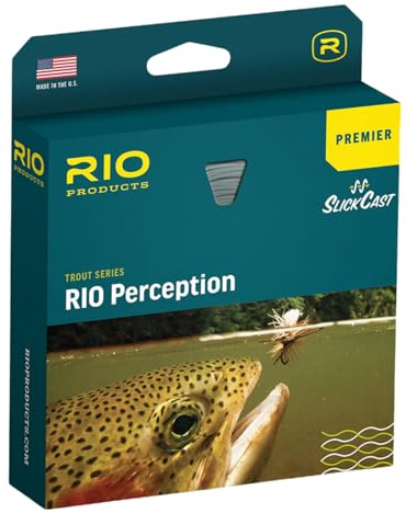 RIO Products Premier Rio Perception Fliegenschnur, schwimmende Forellen-Serie, East Casting & Ultra-Slick Performance, Grün/Camo, 24,4 m, WF8F