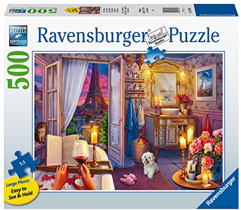 Ravensburger - Puzzle Bagno Accogliente, 500 Pezzi, Puzzle per Adulti e Ragazzi, Idea Regalo per Lei o Lui, 70x50 cm, Esclusiva Amazon
