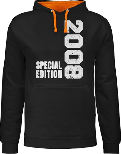 Shirtracer - Pullover Herren Frauen Hoodie Kontrast zweifarbig - 18. Geburtstag - Special Edition 2008