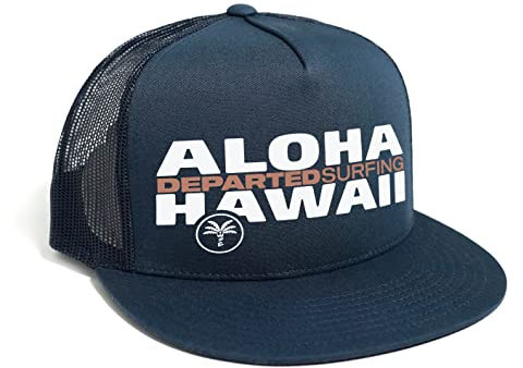 DEPARTED Herren Mesh Trucker Hat mit Print/Motiv - Snapback Cap - No. 235, Coastal Navy
