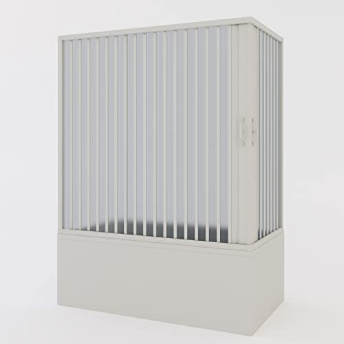 Cabina de ducha para bañera de 70 x 160 cm, de PVC, 150 cm de altura, con fuelle mod. Hortensia con apertura central