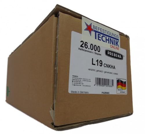 Prebena Klammern L 19mm CNK verzinkt passend für 4C-L50 G5562 Bostitch S5 Senco N 155 BEA KL-26 26M