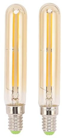6Pcs Led Tube Bulb Deco Flexible Retro Lighting Filament Lamp 2300K Small Led Filament Bulb Decorative Filament Bulb Antique for Pipe Tube Light Lamp Light Bulb Rings (Gold)
