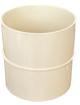 Manicotto femmina-femmina in pvc - Colore Avorio - Diametro 200