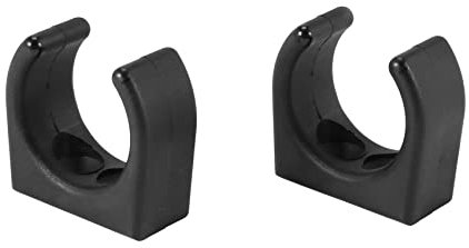 Osmond 2 Stück Nylon-Leiter-Clip, Bootshaken-Clip für Größe 3,8 cm Durchmesser pro Set, UV-Marine-Zubehör, Yachtboot, Schwarz