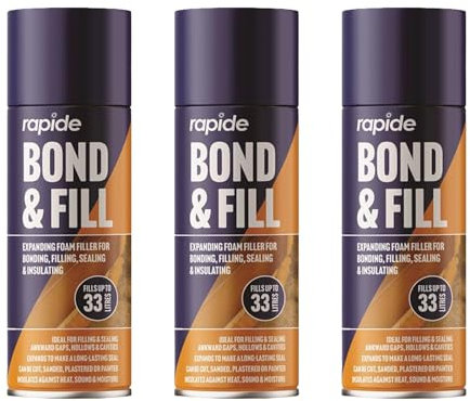 YSAMAX Expanding Foam Filler Spray, Fill Sealing Cracks Insulating Gap, Long-Lasting Protection, Professional Finish, for Construction Or Renovation Project, 500ml, (3 PCS)