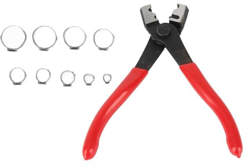 80 Stück Edelstahl-Rohrschellen mit Einem Ohr und Zange Zum Klemmen oder Abschrauben von Schläuchen