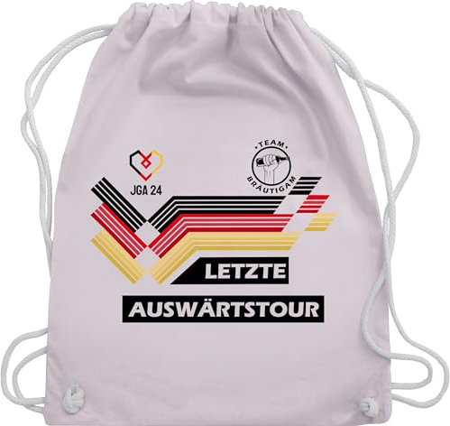 Turnbeutel Rucksack - Junggesellenabschied Männer - JGA Trikot | JGA Fußball | 2025 Team Bräutigam Letzte Auswärtstour Deutschland - Unisize - Pastell Rosa - polter rucksäcke