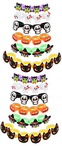 ibasenice 50stücke Teiliges Halloween Junge Mädchen Finger Ringe Lustige Cartoon Ringe Für Partys Und Feste Perfektes Spielzeug Für Halloween Spaß Und Kindergeburtstage