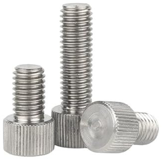 MOOPW 304 Rostfreier Stahl Runder Kopf Rändelschrauben Einstellbar Rändel Knopf Handgriff Klemmung Schrauben Maschine Bolzen M2.5 x 5mm 5 pcs