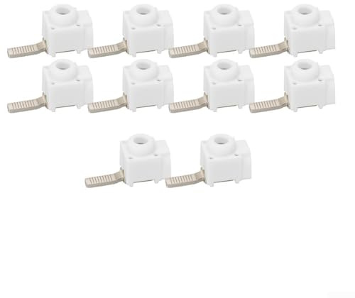Lioaeust Klemmenblöcke, 10 Stück, 25 mm², Weiß, Kunststoff, Terminalblock, Klemme, Sammelschienen-Schutzschalter, Verteilerkasten, Steckerklemmen-Zubehör