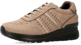 amarpies Zapatos de Mujer Sin Cordones Cierre Elástico y Suela de Goma - 41, Taupe