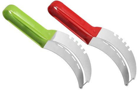 BEBEMOKO 2piezas Cuchillo Para Cortar Sandía Herramienta Para Cortar Sandía Cortador Reutilizable