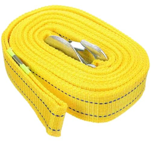 Cuerda de remolque for automóvil de 4,8 m, correa de cuerda de remolque for automóvil, cable for cabrestante de cadena de remolque, grillete suave 4x4, cuerda de remolque de poliéster resistente for a