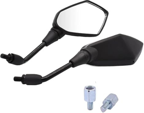 Lenkerendenspiegel Motorrad Für Kawa&saki Z900 Z900RS Z400 Z650 Z800 Z1000 Z250 Z 300 250R Rückspiegel Motorrad Rückseite Spiegel Roller Zubehör Rückspiegel(Schwarz)