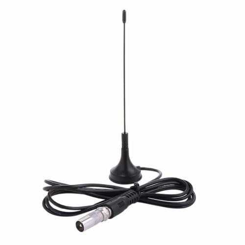 Antenna TV Interna Per Digitale Terrestre DTA180 - Antenna HDTV Portatile Per Digitale Terrestre DTT, DVB-T/DVB-T2, Supporto VHF UHF FM DAB Radio, Base Magnetica, Per Casa E Camper - Nero