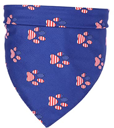 ibasenice Hundehalstuch mit Fußabdruck Muster Waschbares Faltbares Bandana für Hunde Modisches Haustier Halstuch Bequemes Hundesalivatuch Attraktives Accessoire für Partys und Alltag