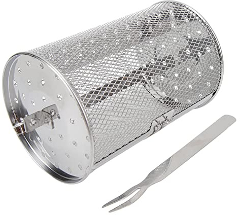 Drfeify Cesto alla Griglia in Acciaio Inossidabile per Griglia a Barbe (Altezza 18 cm)