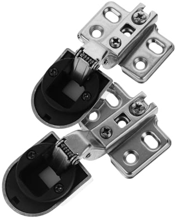 DOITOOL Charnières de Porte Vitrée pour Armoire 2pcs, Ouverture 26mm, Fonctionnement Silencieux, Résistance à L'usure, Adaptées pour Maison et Bureau